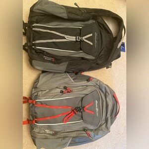 2 New Eddie Bauer Men's Backpack - Black, Gray, and Red Freecool